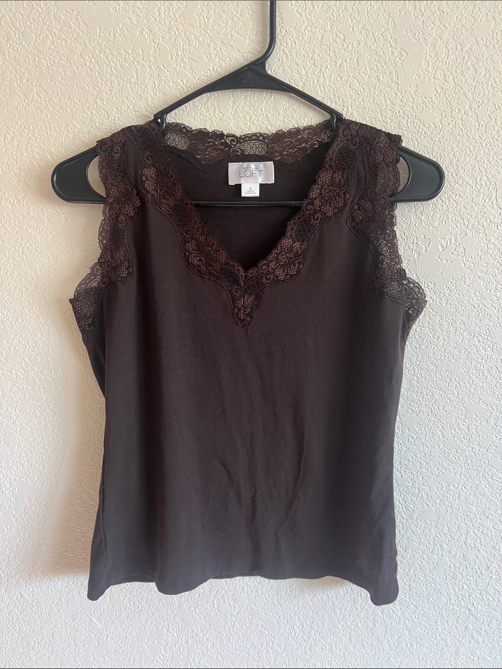 Loft Lace Trim Shell Top